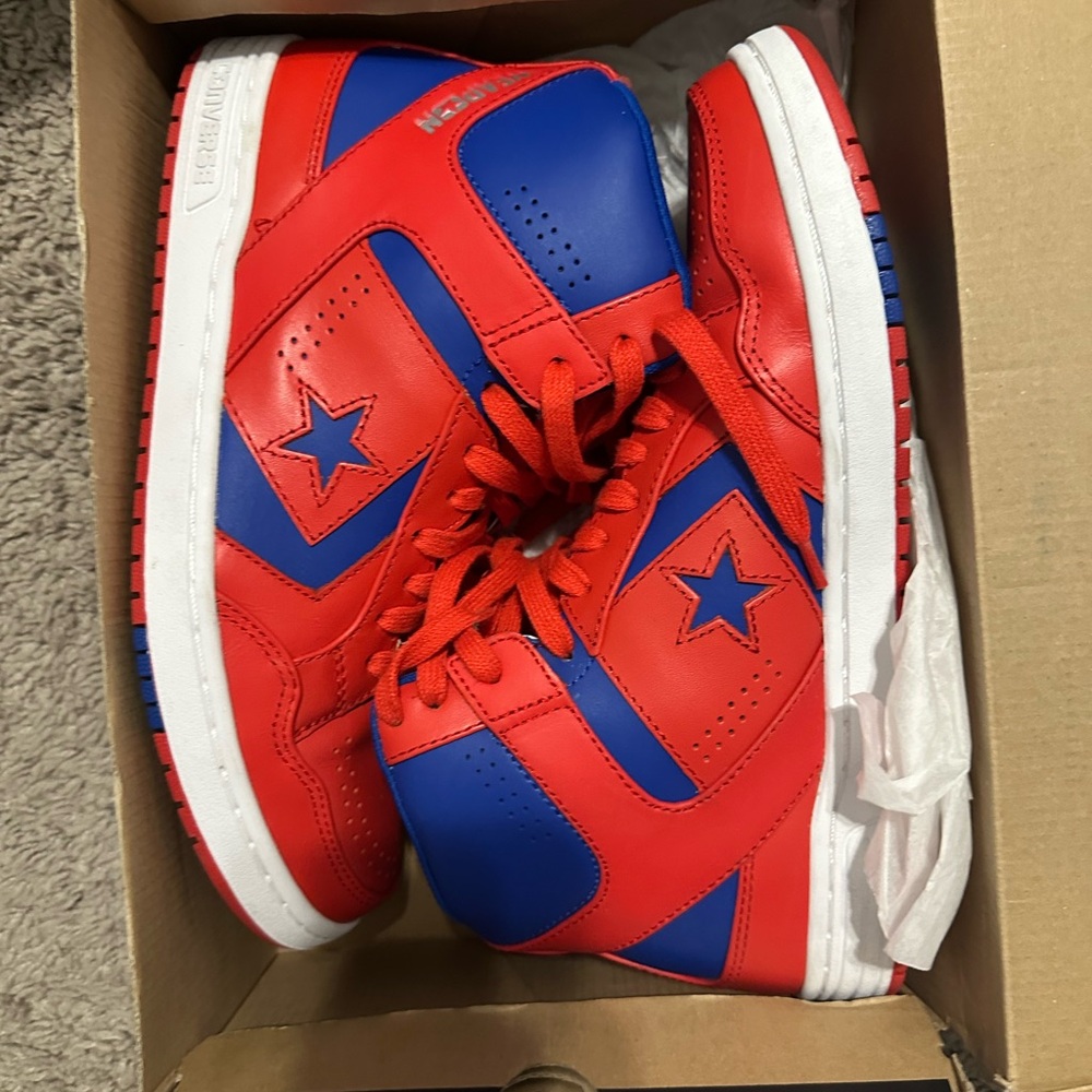 Red and Blue Badass Converse!